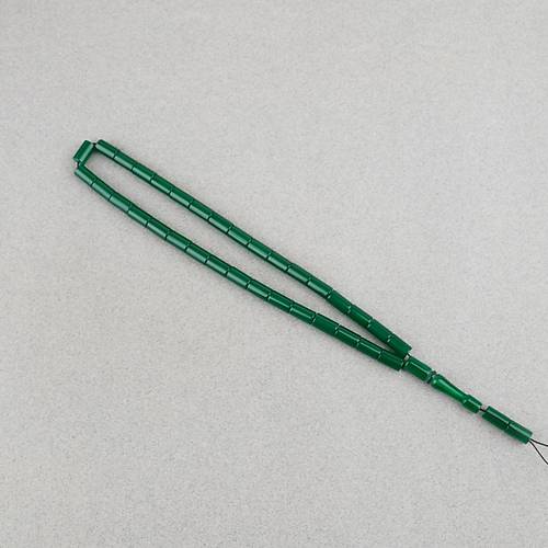 S�kma Kehribar Kesme Kesim 6x10mm Tesbih P�sk�ls�z- Ye�il