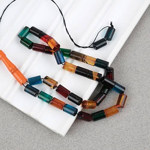 Ate� Kehribar Arizona Kesme Kesim 7x10mm Tesbih