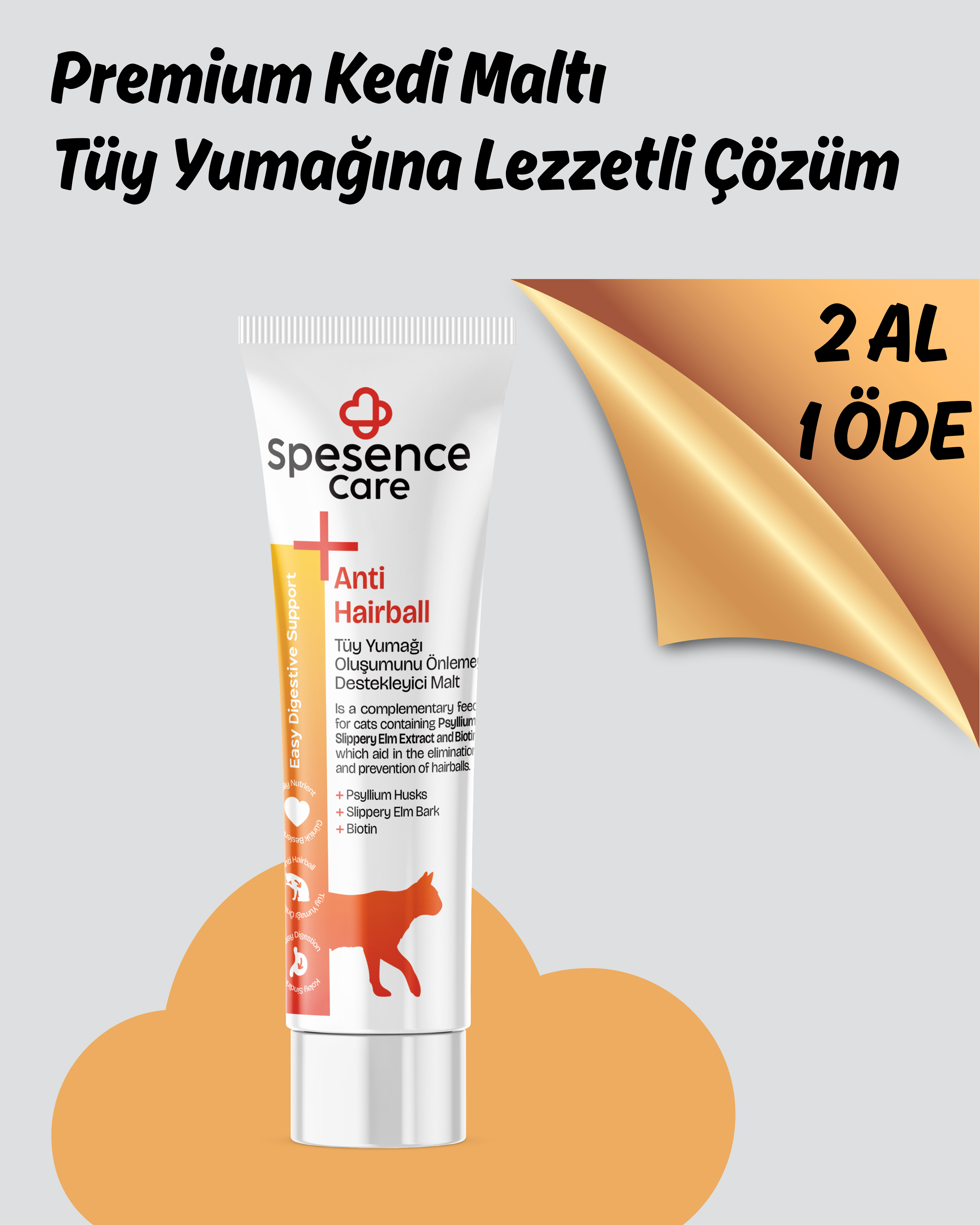 Spesence Care Tüy Yumağı Önleyici Premium Kedi Maltı 25ml