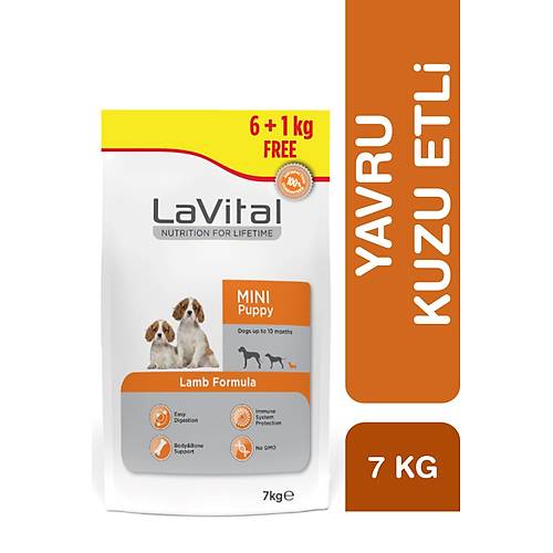 LaVital Kuzu Etli 7 kg K���k Irk Yavru K�pek Mamas�
