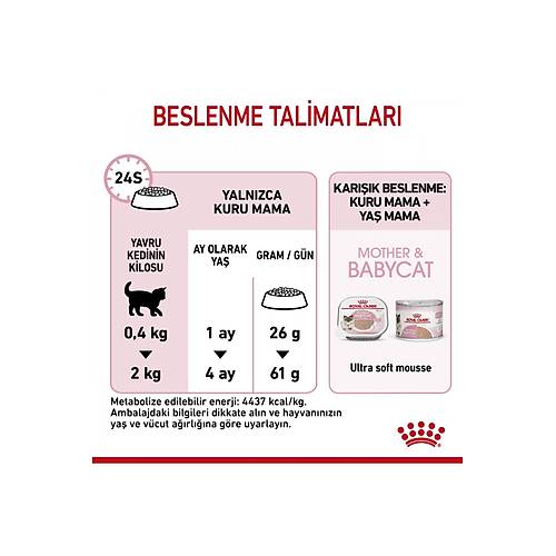  Royal Canin Mother&babycat Gebe/laktasyondaki Anne Ve Yavru Kedi I�in Kuru Kedi Mamas� 4kg-ANA