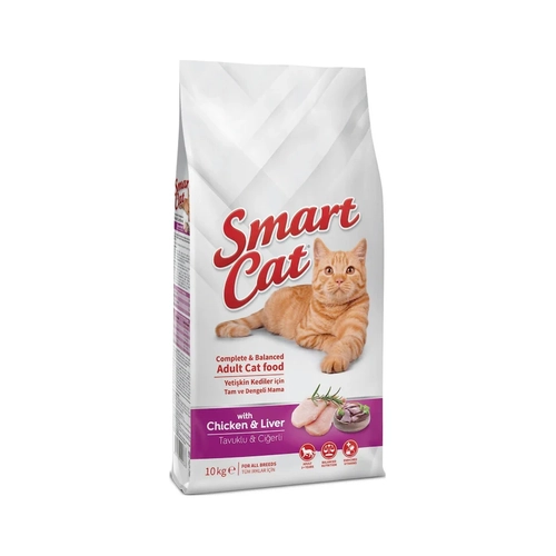 Smart Cat Yetikin Gourmet Tavuklu Ve Karacierli Kedi Mamas 10 kg
