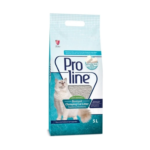 Proline Marsilya Sabunu Kokulu nce Topaklaan Bentonit Kedi Kumu 5 Lt