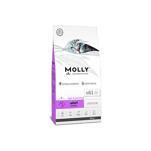 Molly Light Sterilised 15 kg Tavuklu Yetikin Kuru Kedi Mamas