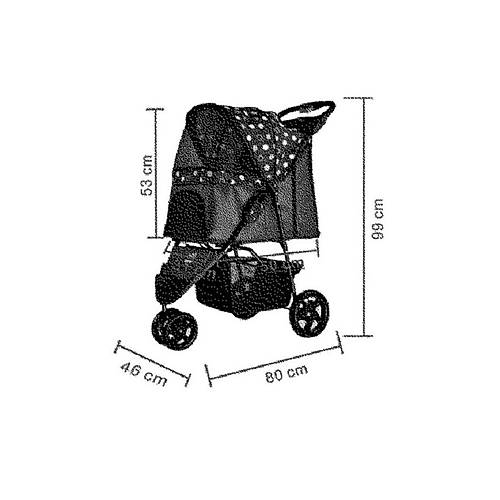 Zampa Triboro 45x80x90 cm Siyah Kedi Arabas�