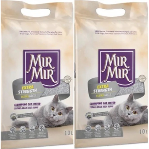 MrMr Aktif Karbonlu Extra Gl Topaklaan Bentonit Kedi Kumu 2 x 10 Lt