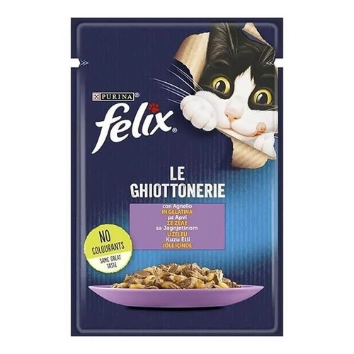 Felix Sensations Taze Jle erisinde Kuzu Etli Yetikin Ya Kedi Mamas 85 gr