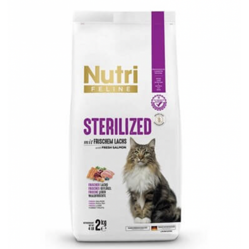 Nutri Feline Urinary Bbrek Sal Glutensiz Somonlu Dk Tahll Yetikin Kedi Mamas 2 KG