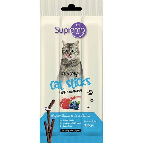 Supreme Cat Kuzu Etli Yaban Mersini Stick Kedi dl Mamas 3X15gr
