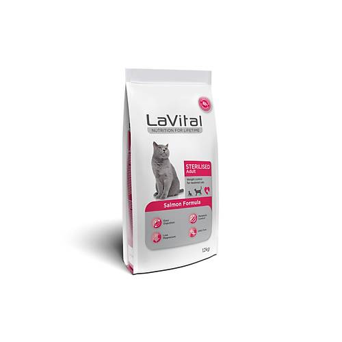 LaVital Somonlu 12 kg K�s�rla�t�r�lm�� Yeti�kin Kedi Mamas�