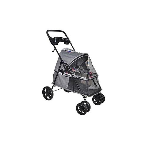 Zampa Tourist 46x85x91.5 cm Kedi & Kpek Gezdirme Arabas - Gri