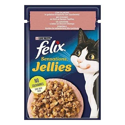 Felix Sensations Taze Jle erisinde Karides ve Somonlu Yetikin Ya Kedi Mamas 85 gr