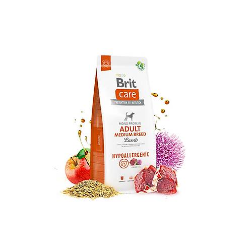 Brit Care Hypoallergenic Kuzu Etli 12 kg Orta Irk Yetikin Kpek Mamas