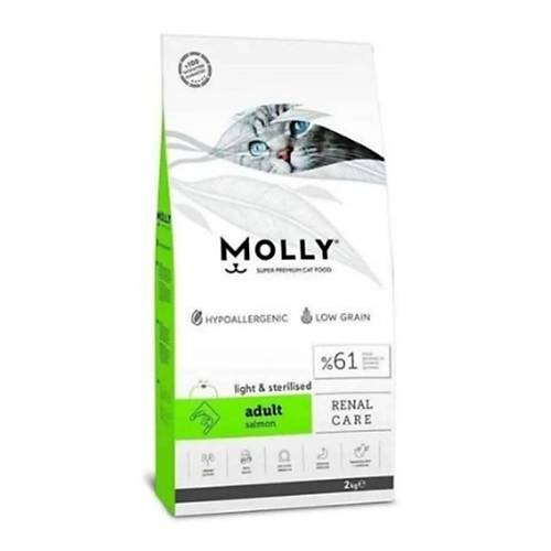Molly Light Sterilised Somonlu 2 kg Ksrlatrlm Yetikin Kedi Mamas