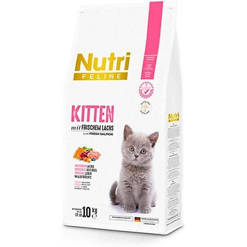 Nutri Feline Somon Etli Yavru Kedi Mamas 10 KG