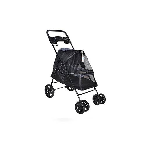 Zampa Tourist 46x85x91.5 cm Kedi & Kpek Gezdirme Arabas - Siyah