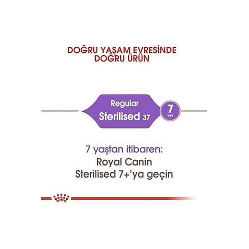 Royal Canin Sterilised 37 Ksrlatrlm Yetikin Kedi Mamas 10 KG