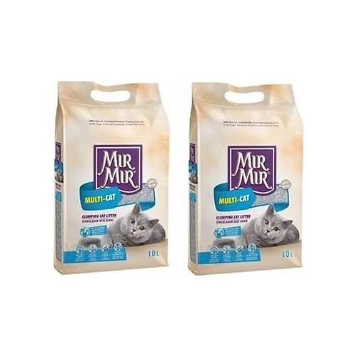 Mrmr Multi-Cat Kokusuz Topaklaan Bentonit Kedi Kumu 2 x 10 Lt