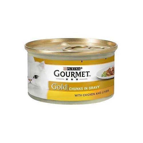 Gourmet Gold Tavuk ve Cierli Konserve Yetikin Kedi Mamas 85 gr