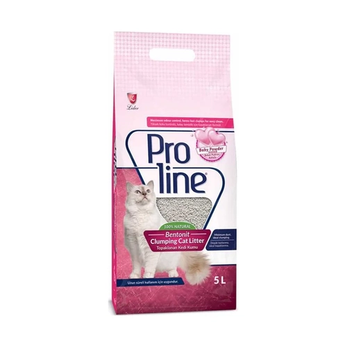 Proline Bebek Pudral nce Topaklaan Bentonit Kedi Kumu 5 Lt