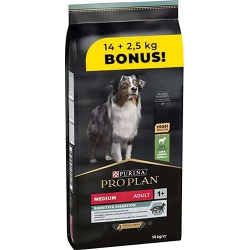 Pro Plan Sensitive Digestion Medium Kuzu Etli 14 + 2.5 kg Yetikin Kpek Mamas