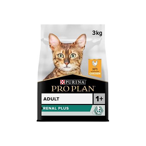 Pro Plan Renal Plus Tavuklu 3 kg Yetikin Kedi Mamas