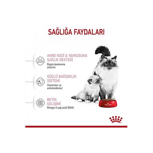  Royal Canin Mother&babycat Gebe/laktasyondaki Anne Ve Yavru Kedi I�in Kuru Kedi Mamas� 4kg-ANA