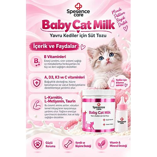 Yavru Kedler ��in Kedi S�t� ( Baby Cat Milk) 200 ml B�BERON Hediyeli