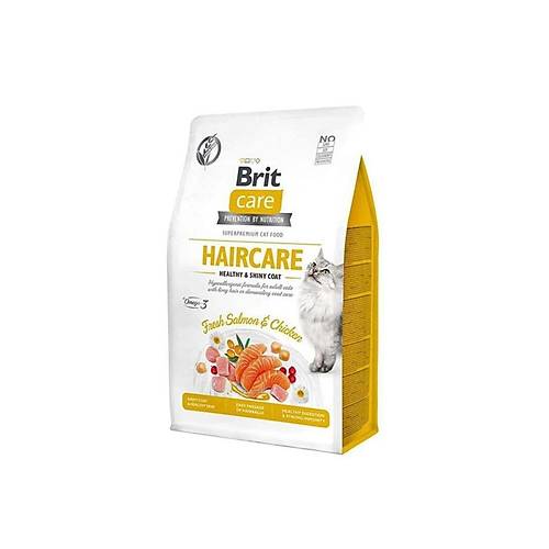 Brit Care Haircare Somonlu ve Tavuklu 7 kg Yetikin Kedi Mamas