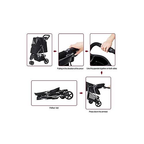 Zampa Triboro 45x80x90 cm Siyah Kedi Arabas�