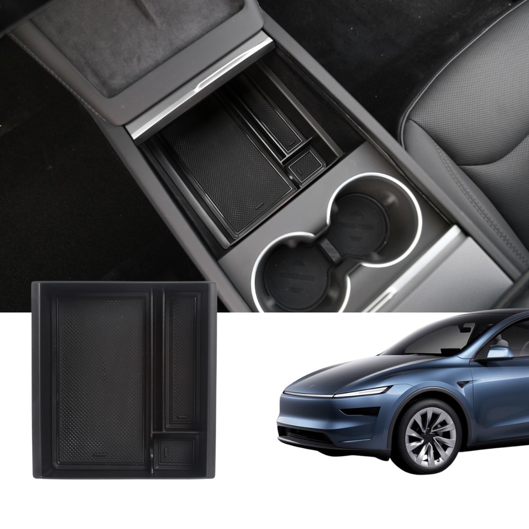 Tesla Juniper Orta Konsol Düzenleyici Orta, Çıkabilen Kaymaz Pedleri İle, Siyah Renk
