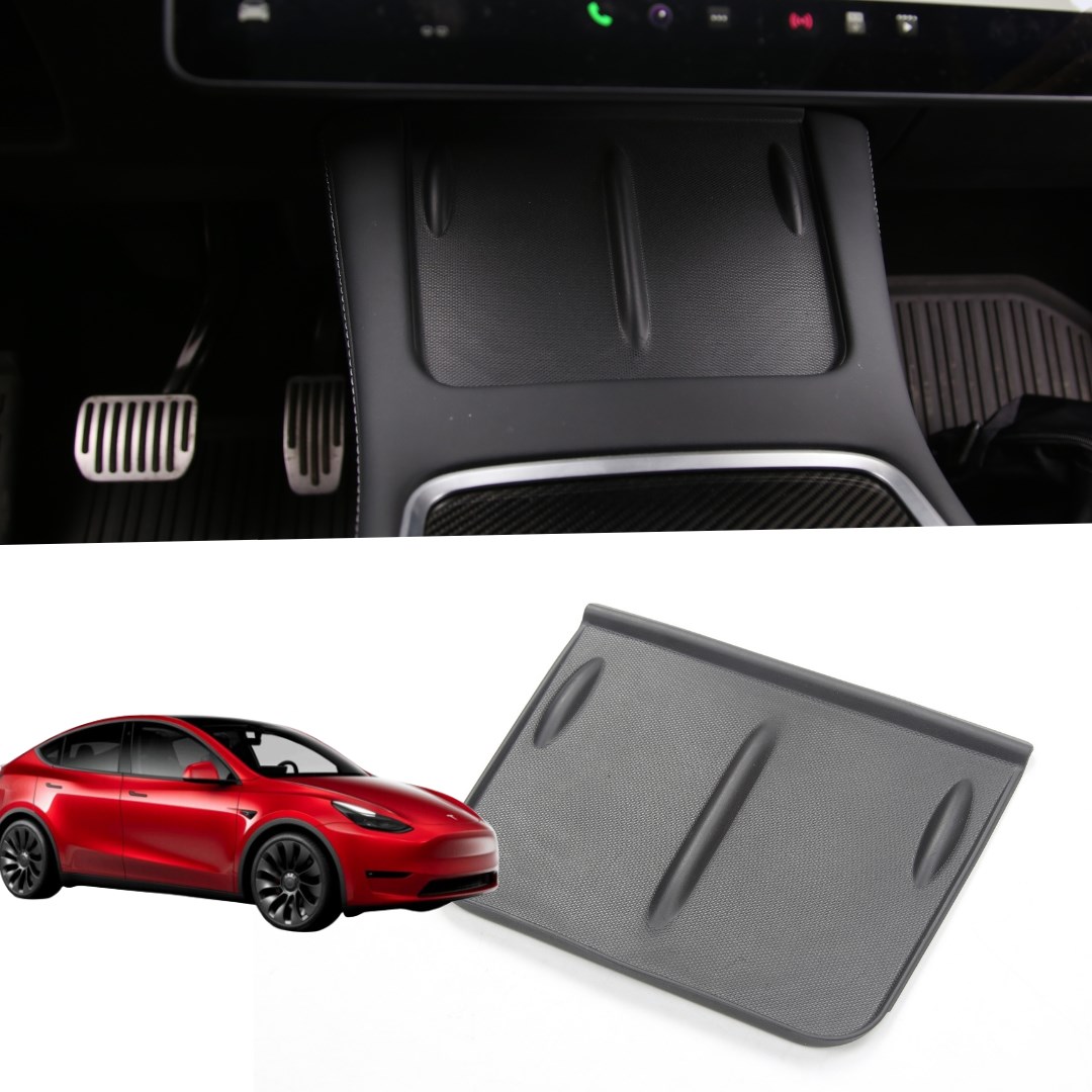 Tesla Model Y / Model 3 Silikon Telefon Şarj Pedi, Siyah Renk