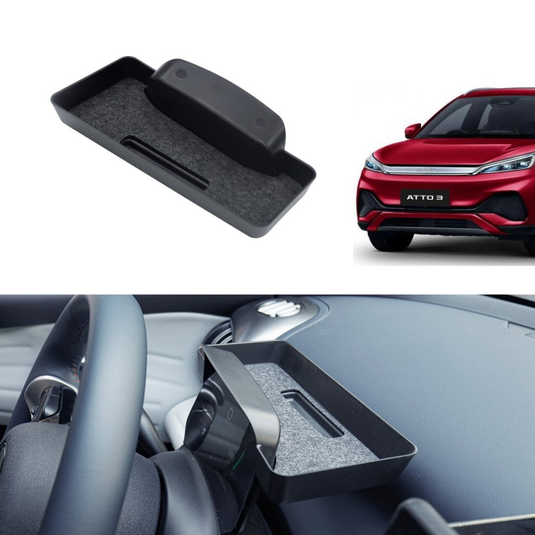 BYD Atto 3 Ön Ekran Arkası Düzenleyici, Kaymaz Yüzey Kaplamalı, Siyah Renk