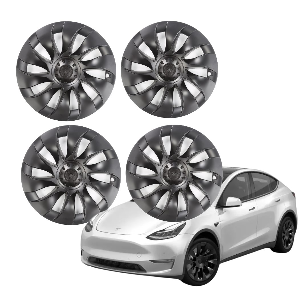 Tesla Model Y  CYCLONE Jant Kapağı Seti 20 İnç, Mat Siyah Renk  (4 Adet Set Olarak Satılmaktadır.)