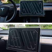 Tesla Model Y  / Model 3 �n Ekran Koruyucu Temperli Cam 2.5D 0,33 MM HD