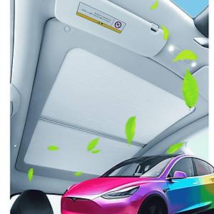 Tesla Model Y  Manuel A��labilir Tavan Perdesi, Gri Renk