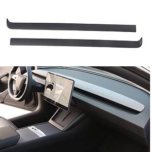 Tesla Juniper �n G���s Dekoratif Kaplama Set, 2 Par�a, Mat Siyah