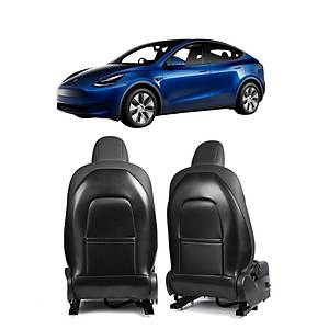 Tesla Model Y / Model 3 �n Koltuk Arkas� Koruyucu Kaplama Sa� ve Sol, 2 Adet Set Olarak, Karbon Renk