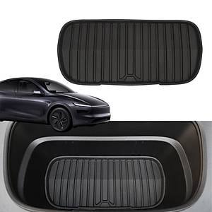 Tesla Juniper  �n Bagaj Havuzlu Kau�uk Paspas�, �izgili Desenli, Siyah Renk