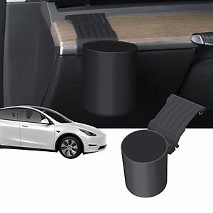 Tesla Model Y / Model 3 �n G���se Tak�lan Bardak Tutucu, Siyah Renk