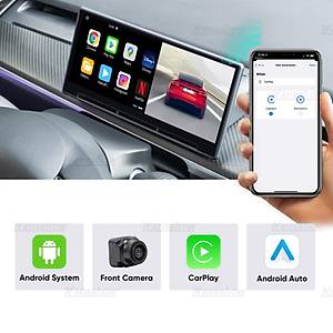 Tesla Model Y / Model 3  F9 9 �n� Orta Konsol Paneli Dokunmatik Ekran� Carplay / Android Auto, Ak�ll� Kontrol, E� Zamanl� Senkronizasyon