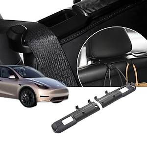 Tesla Model Y / Model 3 Arka Koltuk Emniyet Kemeri Tutucusu ve  Asma Aparat�,2 Adet Set, Siyah Renk
