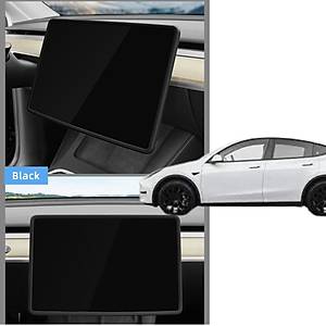 Tesla Model Y / Model 3 �n Ekran Koruyucu �er�evesi Silikon, Siyah ve Beyaz Renk Se�ene�i �le