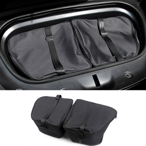 Tesla Model Y �n Bagaj �antas� Kapakl� Su Ge�irmez �zolasyonlu, 2 adet Set Olarak, Siyah Oxford Kuma�