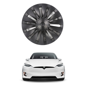 Tesla Model Y SOLAR Jant Kapa�� Seti 19 �n�, Mat Siyah Renk (4 Adet Set Olarak Sat�lmaktad�r.)