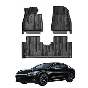 BYD HAN  �n ve Arka Paspas Tak�m�, 3 Par�a Set Olarak, Siyah Renk