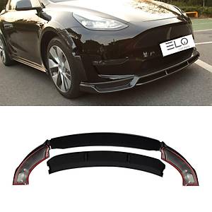 Tesla Model Y �n Tampon Alt Spoyler,Tek Par�a, Mat Siyah Renk