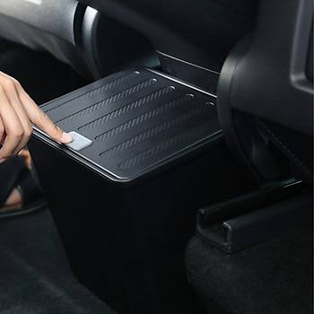 Tesla Model Y Arka Koltuk Ortasna Taklan Basp Alr Kapakl p Kutusu, Mat Siyah Renk