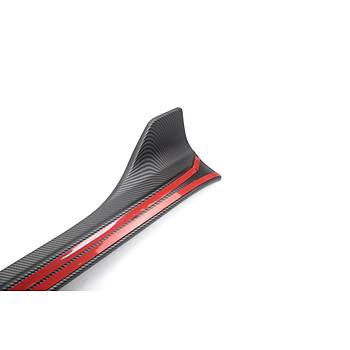 Tesla Model Y Yan Mat Siyah Karbon Kaplama Marbiyel Kaplamas, 2 Adet Set Olarak