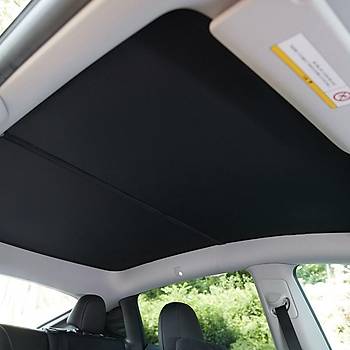 Tesla Model Y Tavan Perdesi Buz Kristal Kuma�, Siyah ve Gri Renk Se�ene�i �le